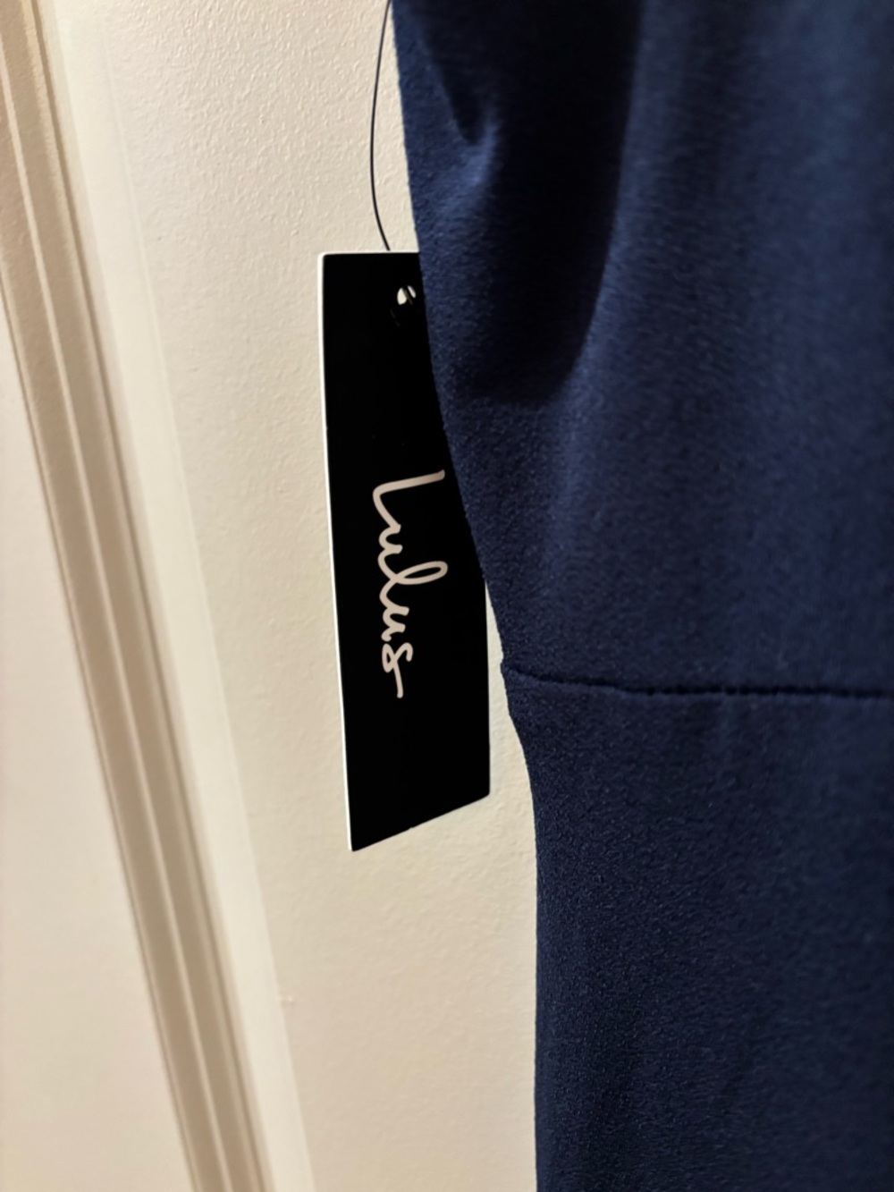 Lulu's Midnight Navy Spaghetti Strap Formal Dress - Picture 6 of 6